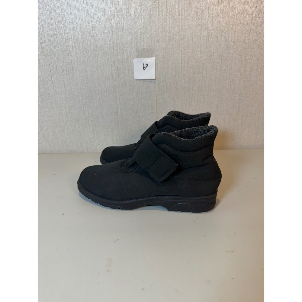 Toe Warmers Womens Black Winter Boots T99849 Hook Loop Fleece Lined Canada 12 M